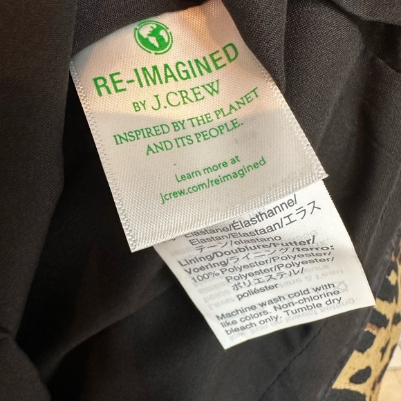 J. Crew Re-Imagined Chetah Leopard Print V-Neck Sheath Dress Size 16 NWT AK630 - Picture 13 of 15